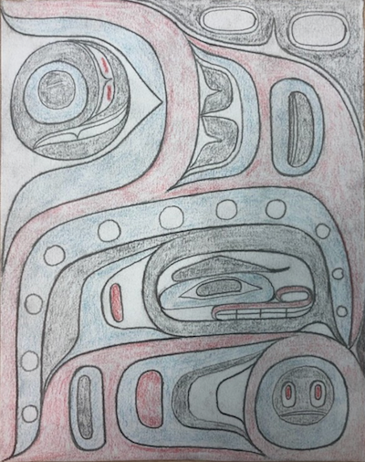 Dustin Cross Drawing, Skidegate, Haida Gwaii