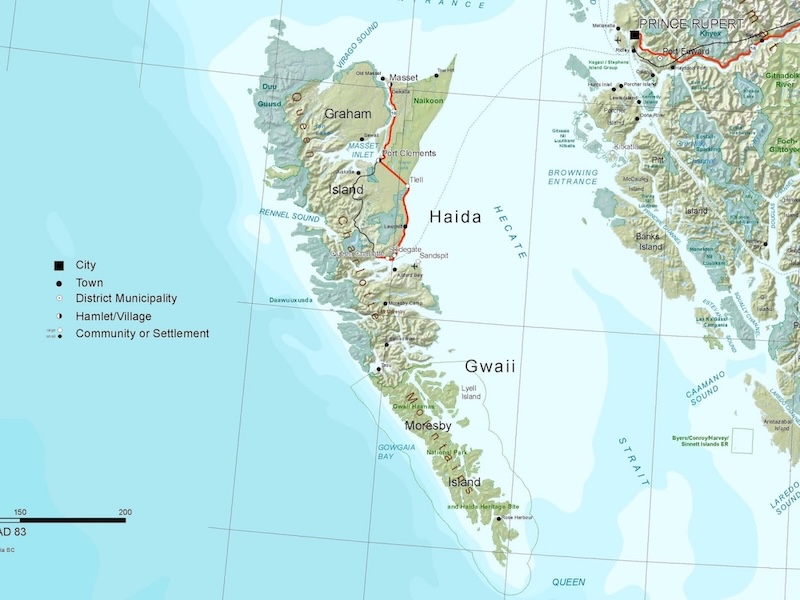 Haida Gwaii map