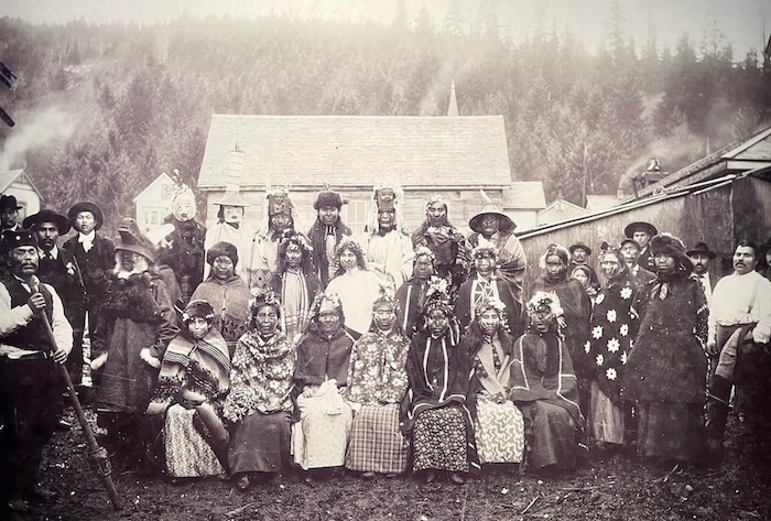 Haida Women Wearing Traditional Regalia