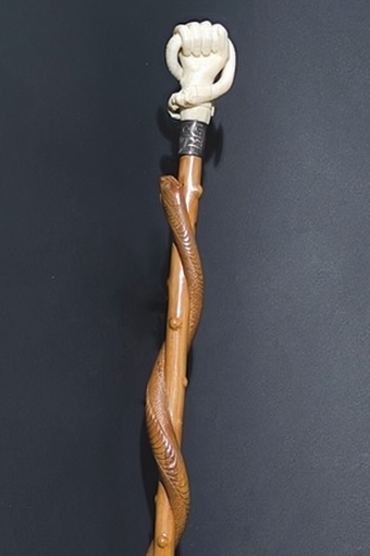 Cane carved by Charles Edenshaw